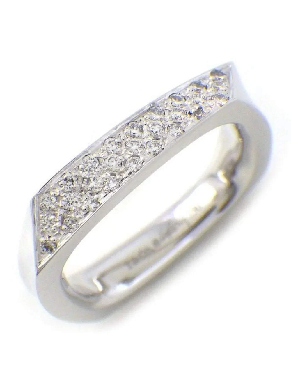 Tiffany & Co Ring Frenk Gehry Torque Square Diamond 18K White Gold